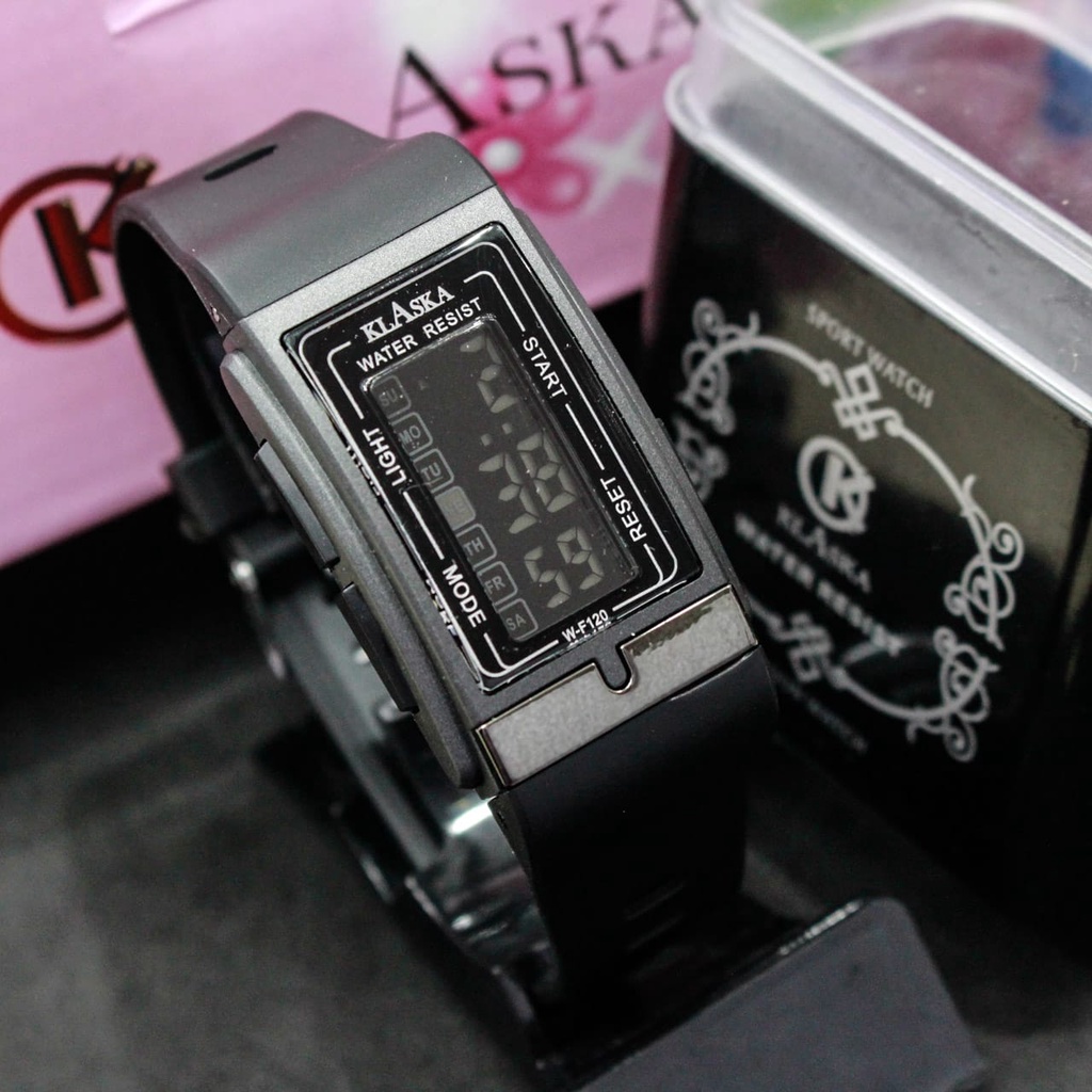 JAM TANGAN KLASKA WATCH W-F 120 0RIGINAL/JAM TANGAN FASHION/WATERRESISTENT