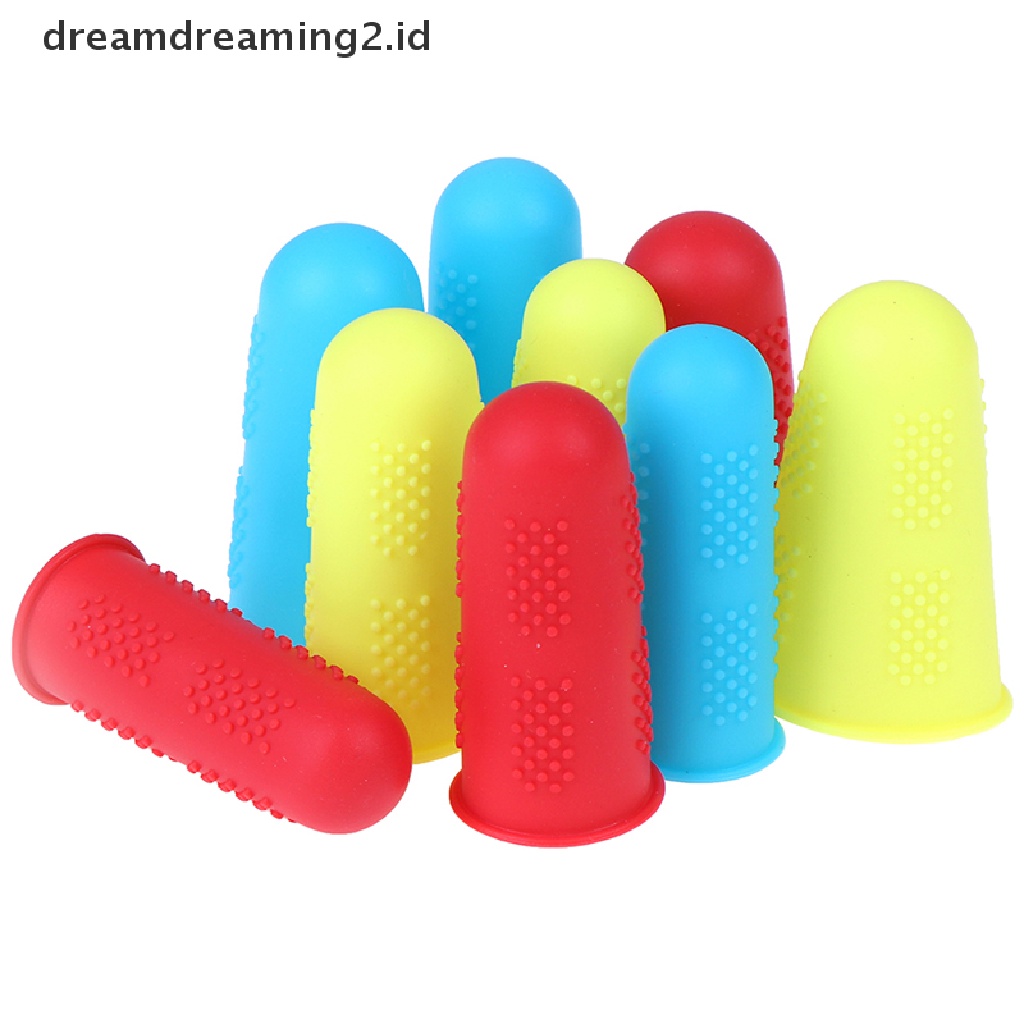 (dream) 3pcs/set Silikon Pelindung Jari Lengan Penutup Jari Anti slip.