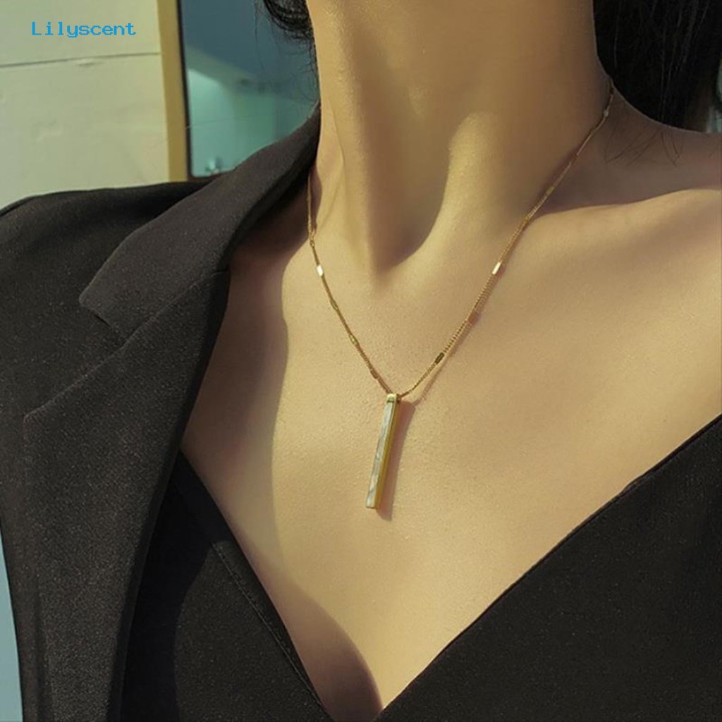 [LS] Wanita Kalung Emas Slim Rantai Minimalis Elegan Panjang Liontin Wanita Klavikula Kalung Fashion Perhiasan