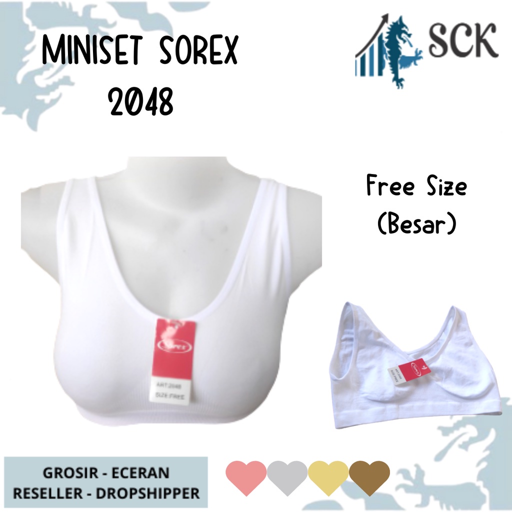 MINISET SOREX 2048 Polos / BH SOREX Original / Pakaian Dalam Wanita BH - sckmenwear GROSIR