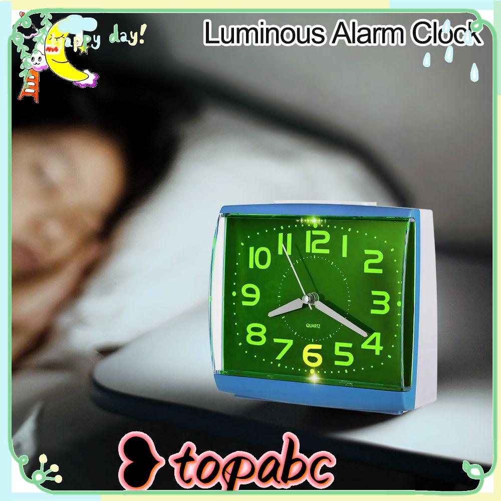 Top Alarm Clock Simple Night Light Quartz Dekorasi Rumah