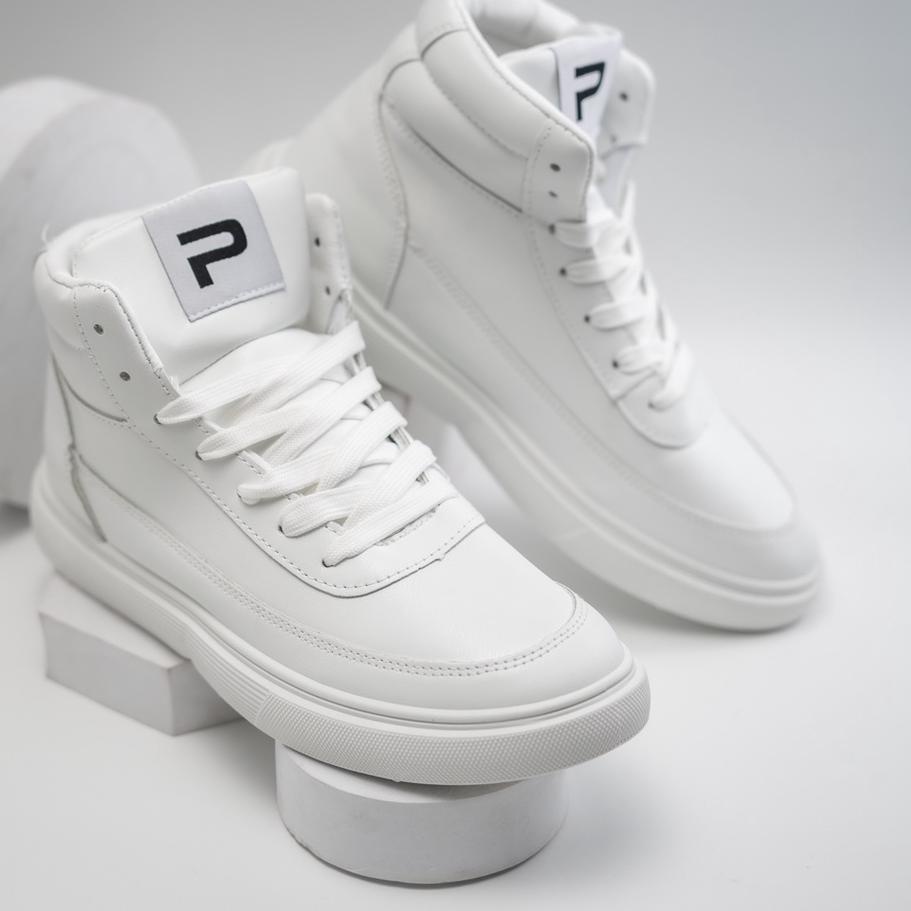 ➾ PAULMAY - Sepatu Sneakers pria Bogota High White ➯