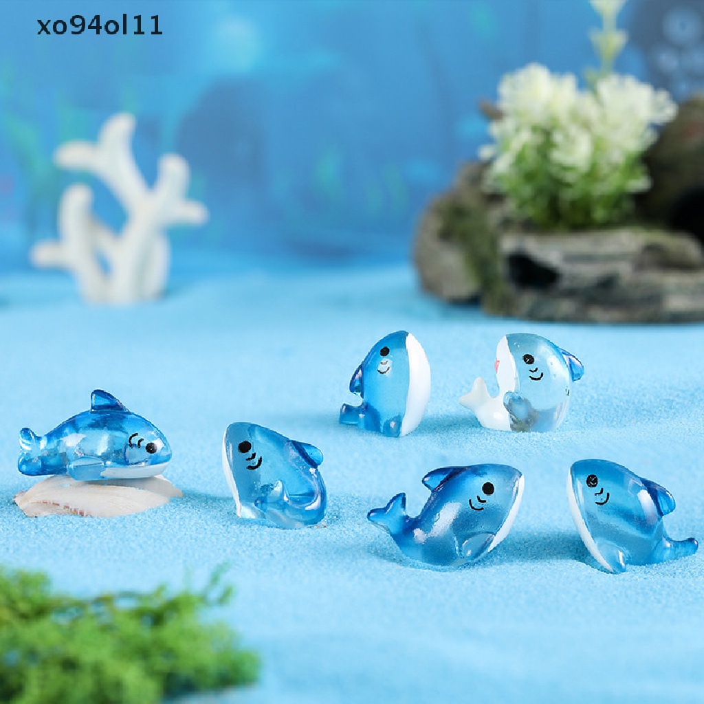 Xo Patung Miniatur Ikan Paus Mikro Landscape Ornamen Aksesoris Rumah Boneka Decora OL