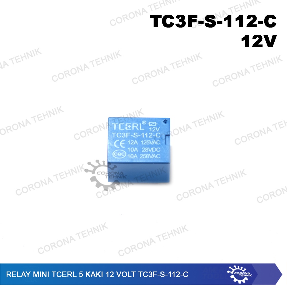 12 Volt TC3F-S-112-C Relay Mini TCERL 5 Kaki