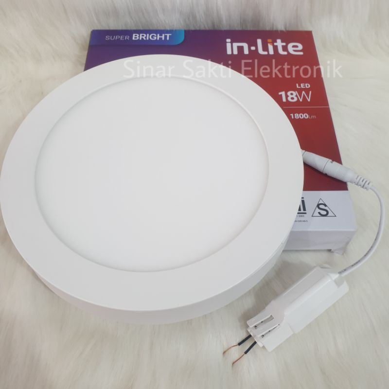 Inlite Lampu Downlight LED 18 Watt Plafon Timbul OB Outbow Panel Bulat 18w In lite INSS628R