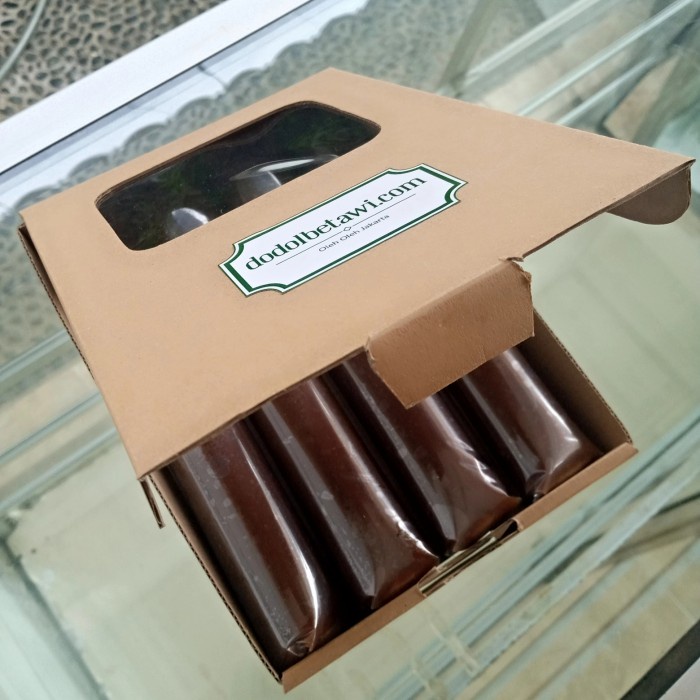

parsel ramadan dodol betawi isi 4 lonjor 20cm×14 cm×3cm - wijen