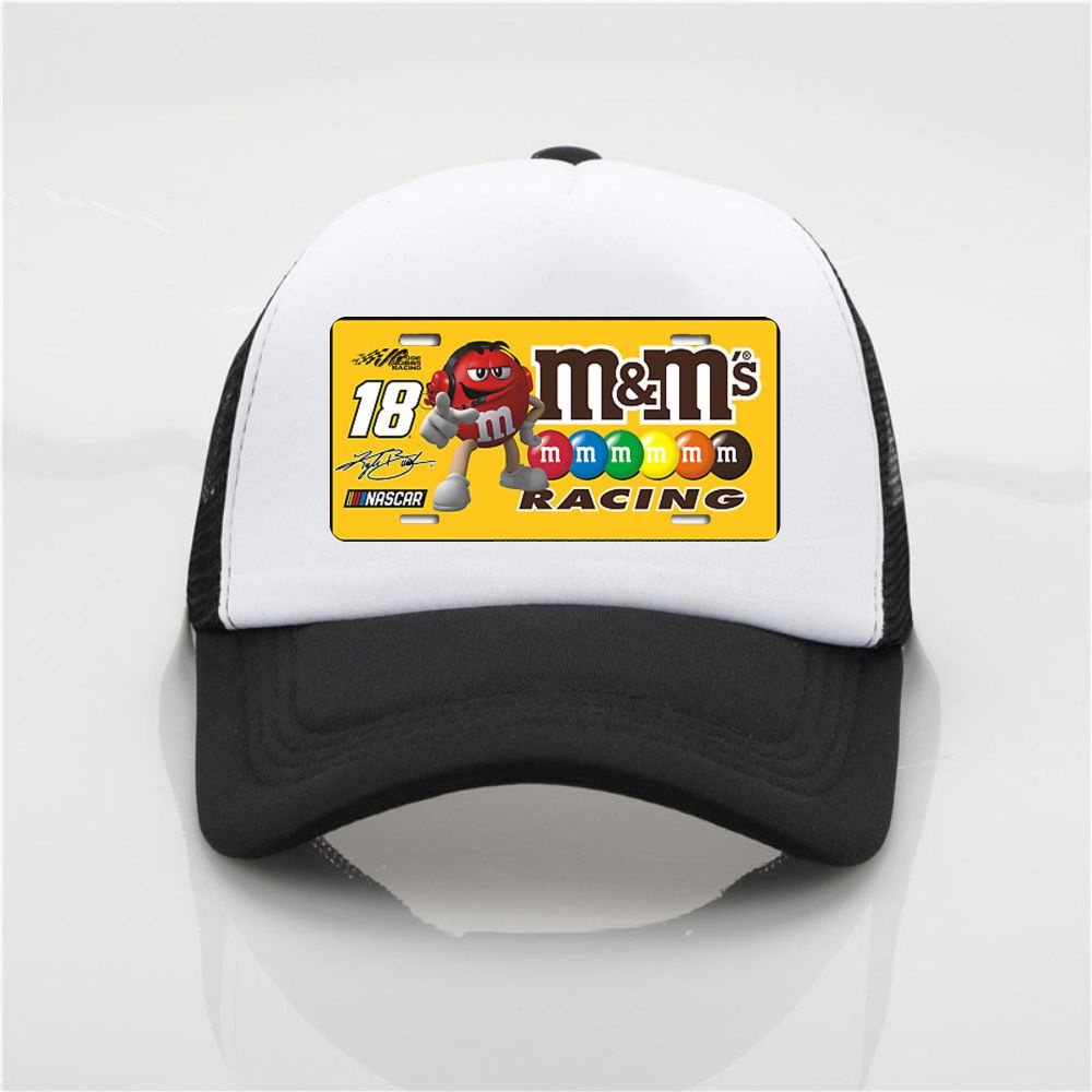 Topi Nascar Hitam Putih Model Jaring Premium