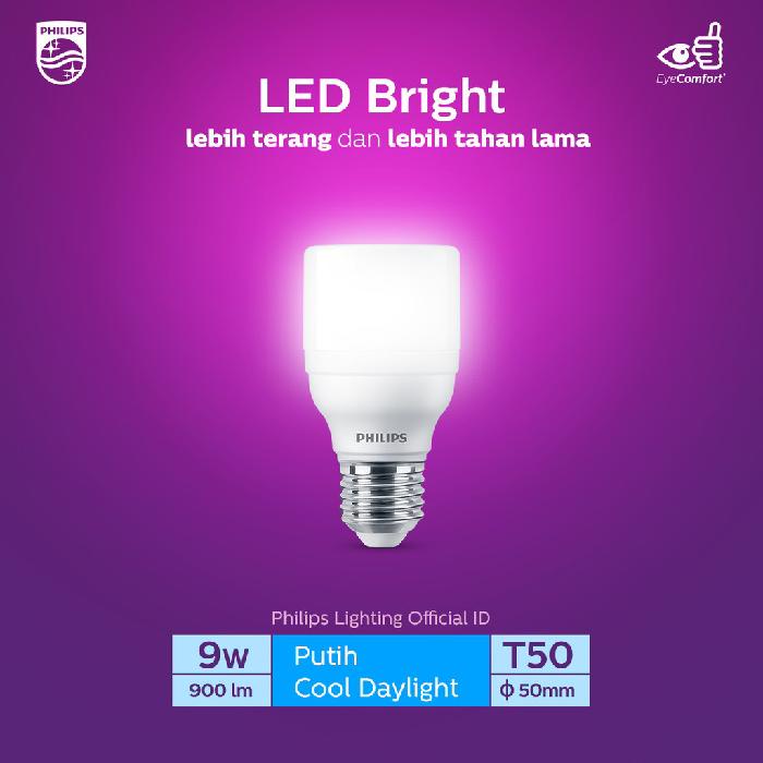 Philips Lampu LED Bright 9W, 11W, 13W, 17W, 20W 6500K / Putih / Cool Day Light
