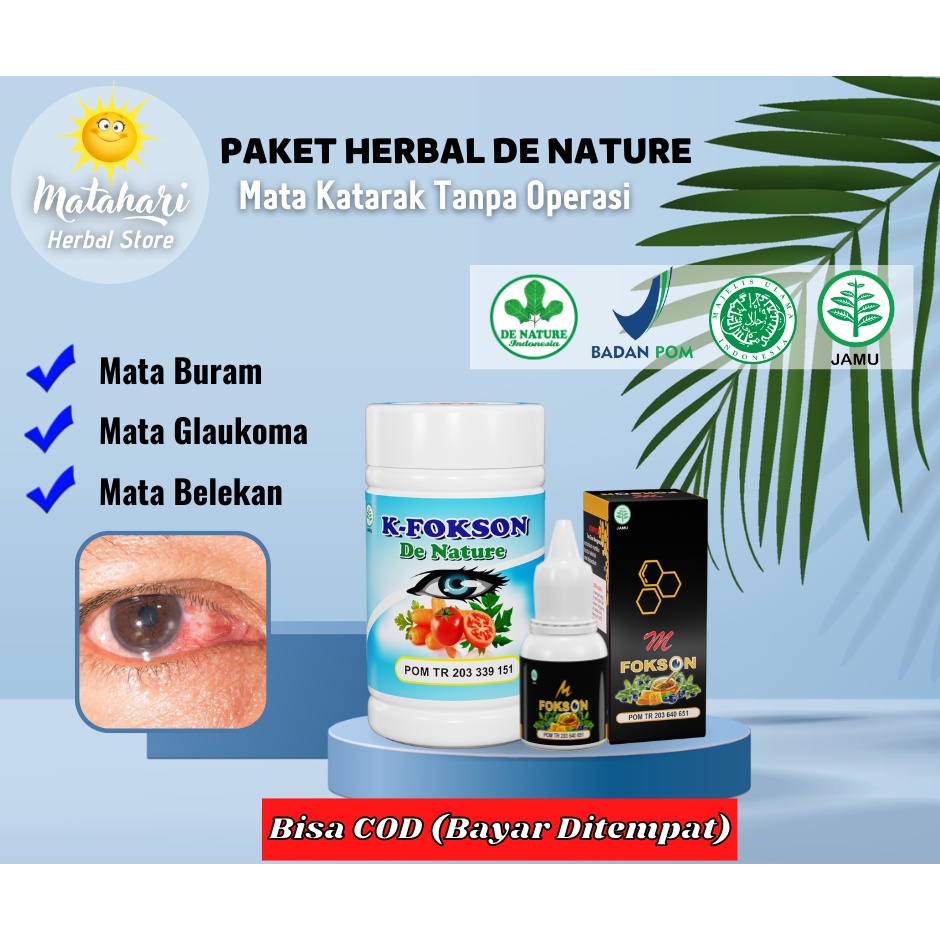 K FOKSON DAN M FOKSON NATURE OBAT TETES MATA KATARAK.MATA RABUN/MATA MINUS AMPUH GARANSI ASLI