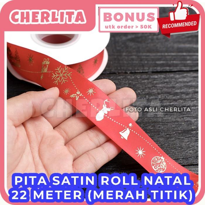 

Pita Natal Christmas Satin 25 Yard 22 Meter Ribbon Kado Hampers