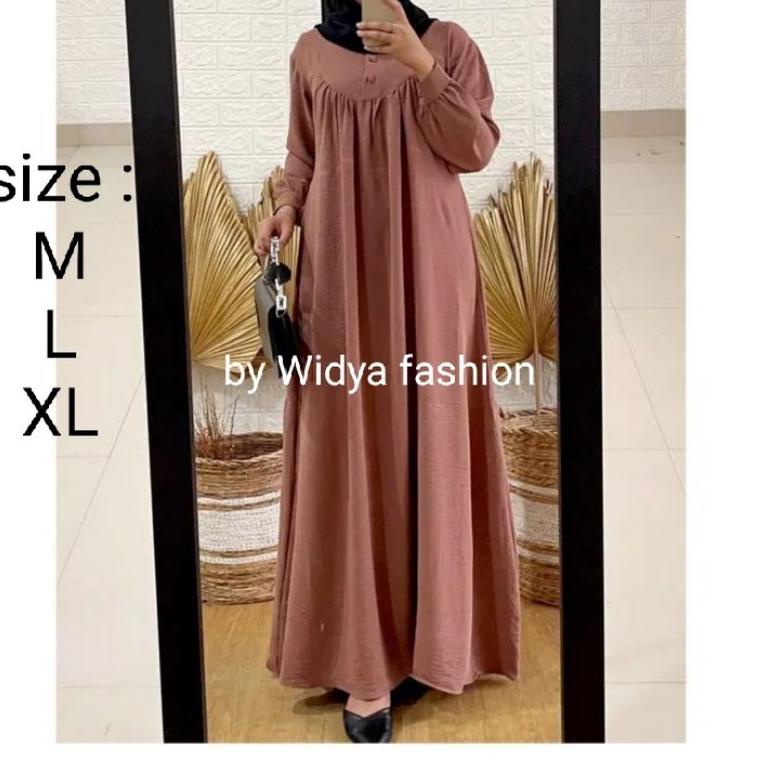 REKOMENDASI Gamis Windy Dress Crinkle Airflow Premium / Gamis Wanita Muslim Crinkle Premium Terbaru 