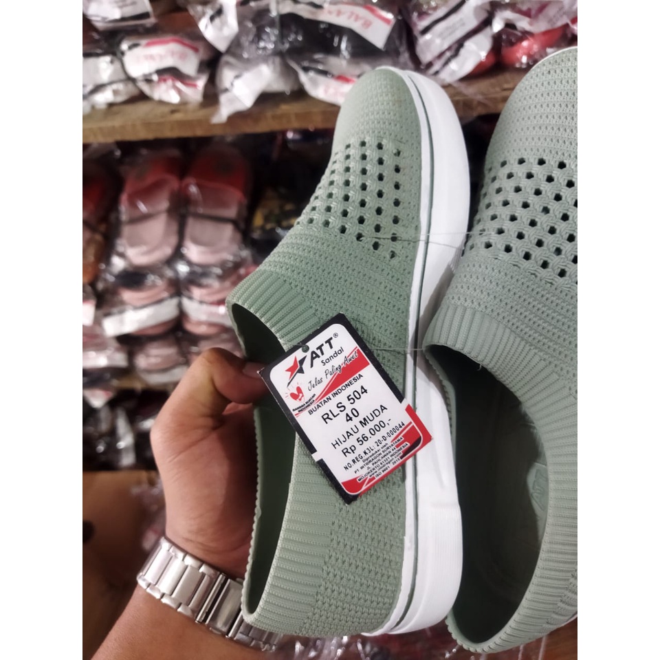 SEPATU PEREMPUAN ATT RLS 504 SLIP ON ANTI AIR/ SEPATU WANITA MODEL JARING