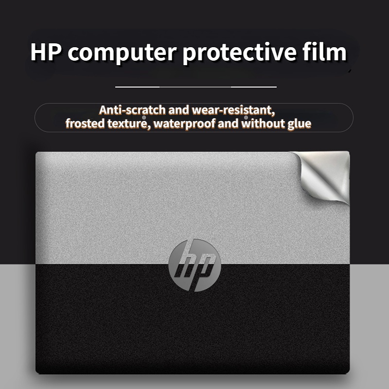 Stiker Komputer HP 2sisi Warna Solid HP 245 G8 Five-generation 15s-fq Notebook Film Pelindung Gelap HP EliteBook 850g8 Film ProBook 455 G9 Scrub Film Bisnis Ada Lem