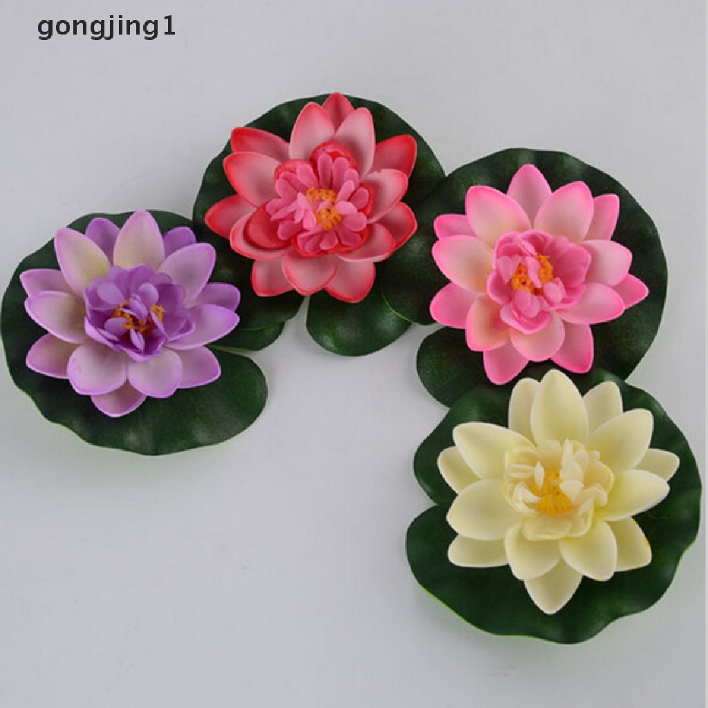 GGG Hotsale DIY Artificial Water Lotus Floag Flower Fish SPA Pool Plant Deco ID