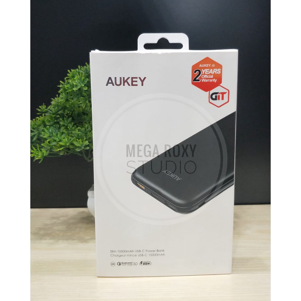 AUKEY PB-Y13 Powerbank Slim 10000mAh QC 3.0 Fast Charging - 500379 powerbank aukey
