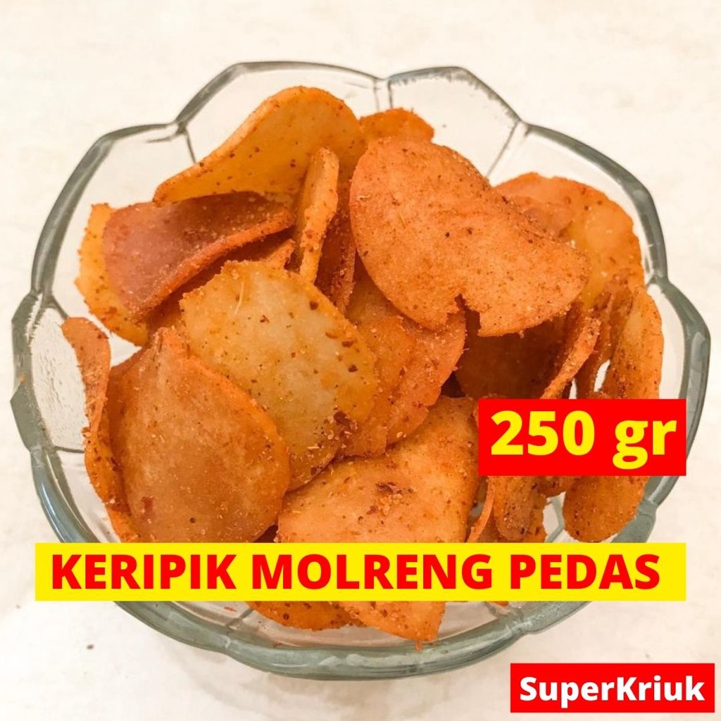 

Keripik Molreng Molring Cimol Kering Pedas Balado 250gr TERLARIS