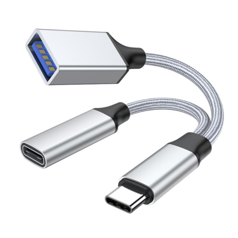 Zzz USB C OTG, Adaptor Telepon USB C 2.0 Charging-Port Dengan Adaptor 10WPD Cocok Untuk Hp Laptop