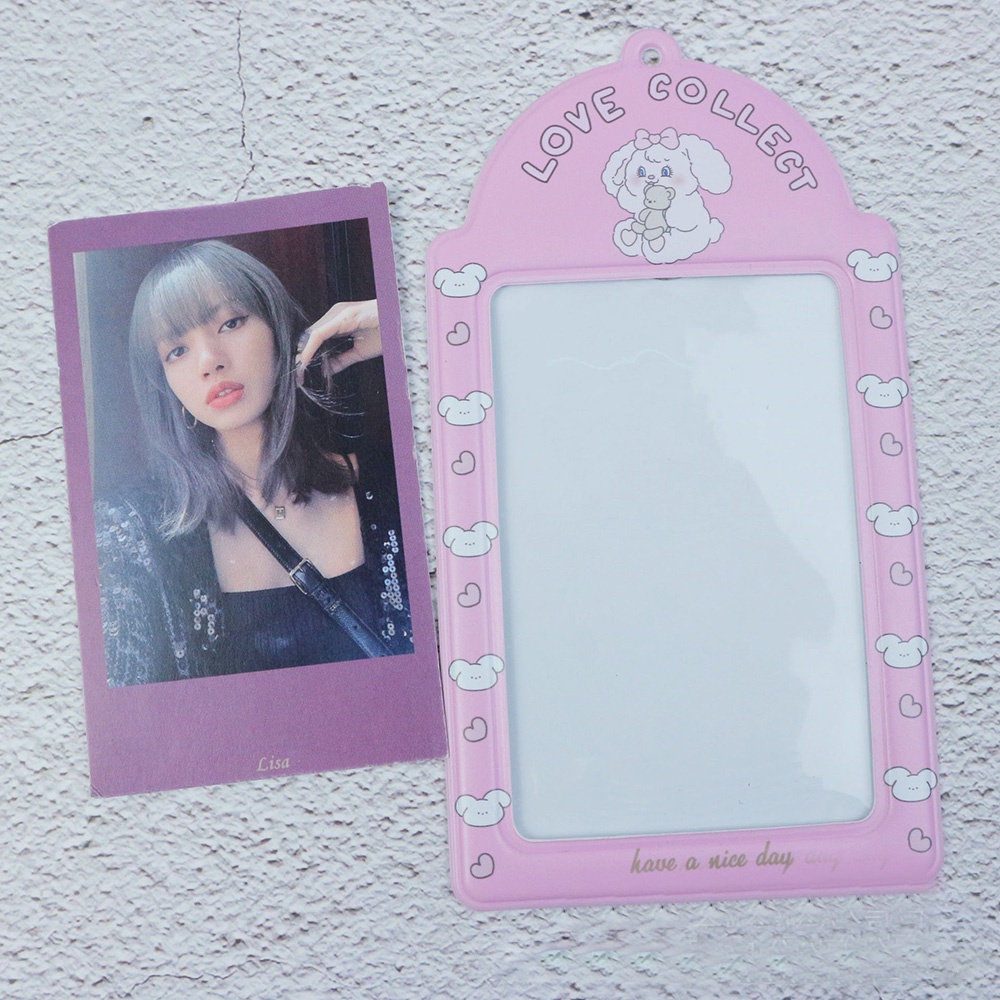 INS Cartoon PVC Card Holder Credit Idol Photo Case Small Card Storage Polaroid Meal Card Name Tags