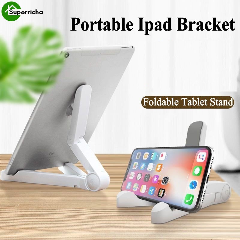 Hot Sale/Stand Tablet Segitiga Lipat Universal/Holder iPad Meja/Stand Tablet Adjustable Lipat/Holder Tripod Malas Ponsel Datar Komputer/Bracket Telepon Meja Meja