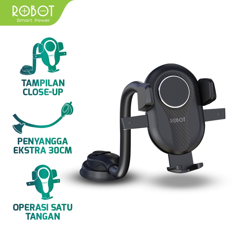 CAR HOLDER ROBOT Universal Car Holder RT-CH17 30CM Alumunium Tube with Stent - Garansi Resmi 1 Tahun