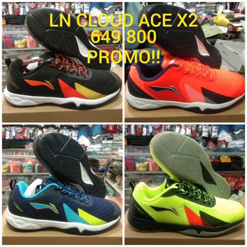 Sepatu Badminton Lining Cloud Ace X2 Promo  Oryginal BIG Size