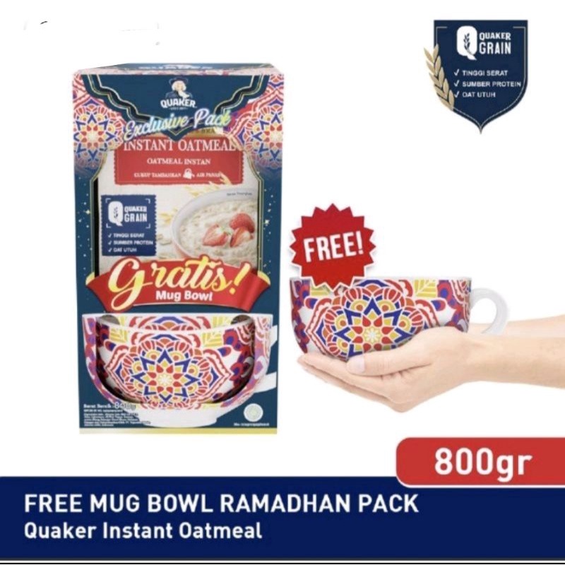 

✨NEW✨ -Quaker Instant Oatmeal 800 Gram Free Bowl- 1.1.23