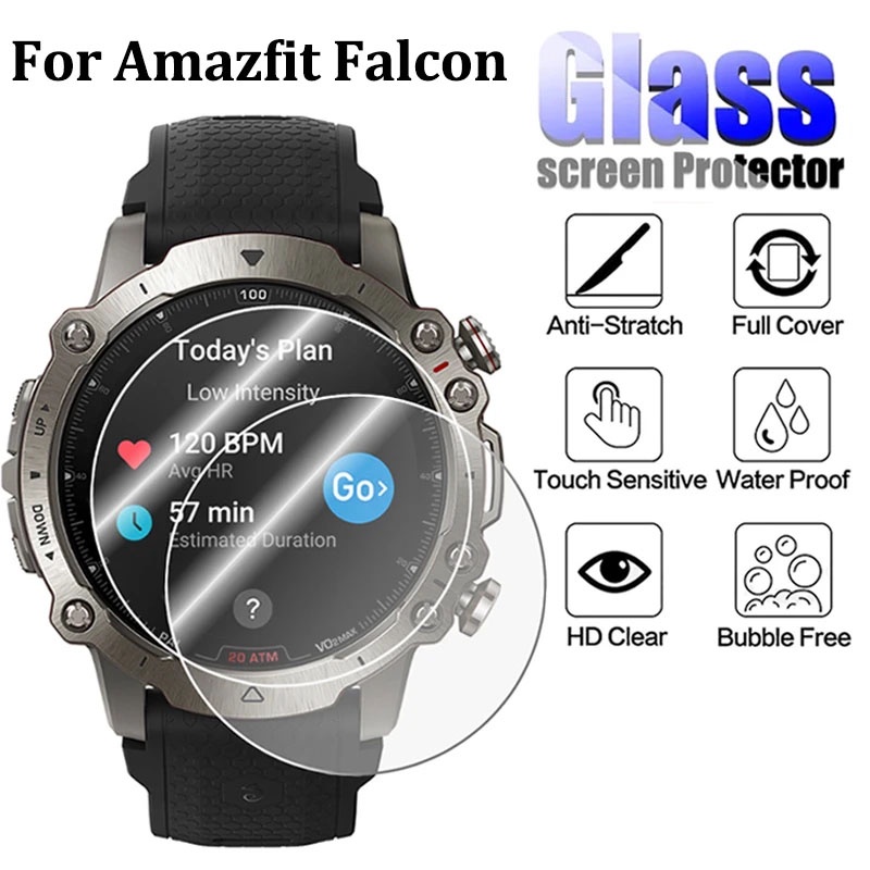 Full Cover Anti Gores Tempered Glass Film Untuk Amazfit Falcon Smartwatch HD Film Pelindung Layar Jernih Untuk Huami Amazfit Falcon