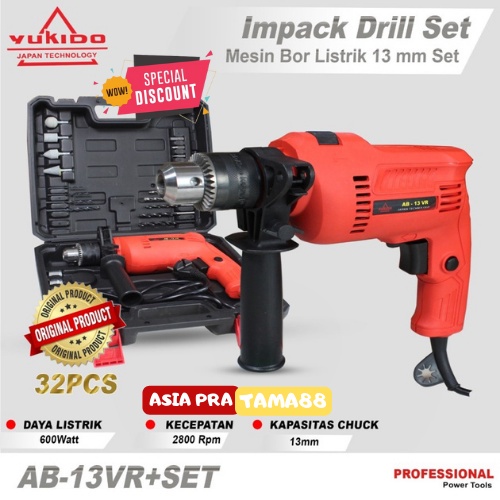 PROMO MURAH LEBAY!!!! YUKIDO JAPAN TOOL MESIN BOR 10MM PUTARAN BOLAK BALIK (full tembaga) BOR KAYU BETON BESI TIPE AB-60FW FARIABLE SPEDD BOR TERMURAH SPESIAL EDITION