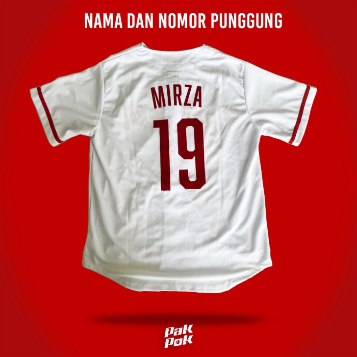 Bisa COD CUSTOM Indonesia Baseball Jersey - Putih Original Asli