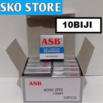 Bearing 6000 2RS (ASB) 1 Biji/Pcs /Laher 6000 2RS (ASB)