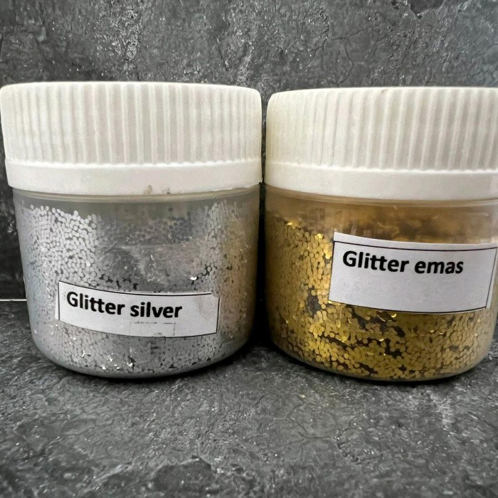 

DISKON/ Serbuk Glitter Emas Silver L5 L6 30GR/Powder Gold/Pewarna Emas/Wedding - Gliter emas