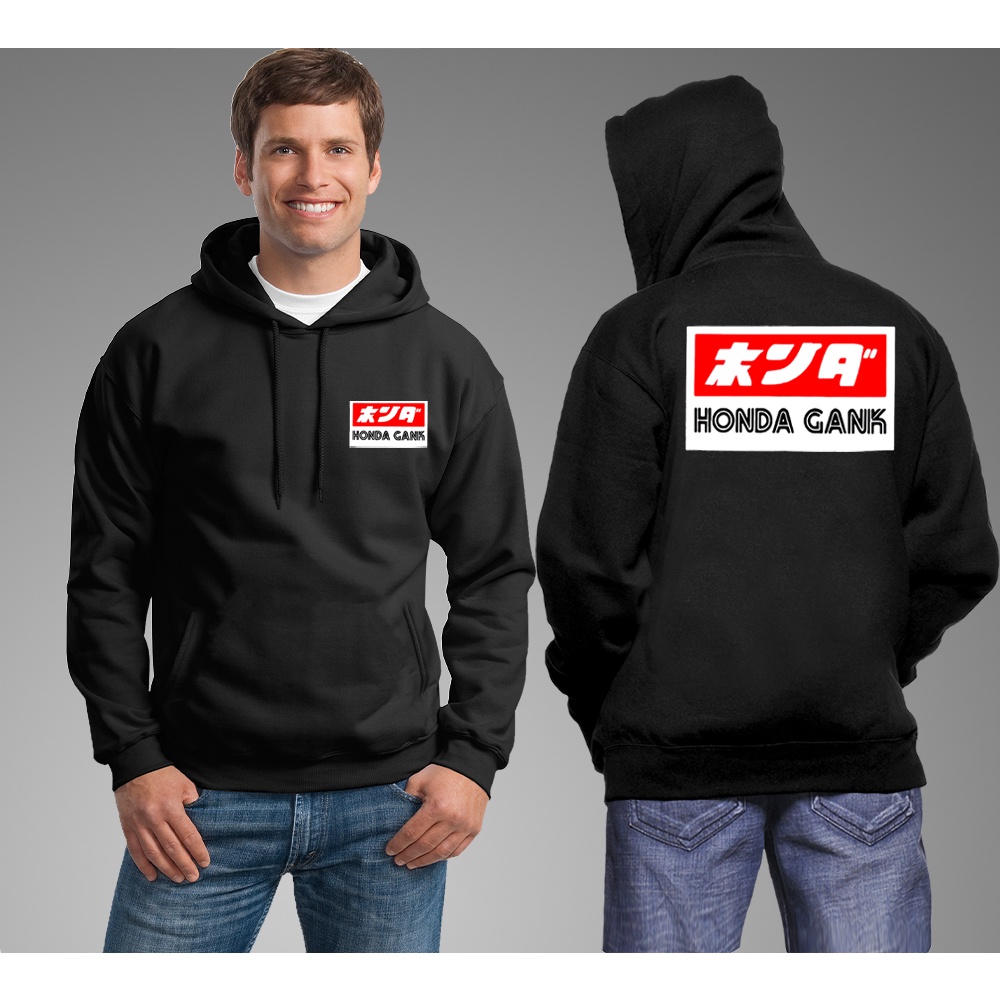 HOODIE HONDA GANK HITAM / JAKET PRIA/SWEATER MOTOR/PROMO JAKET MURAH / JAKET PRIA / JAKET TERBARU / 