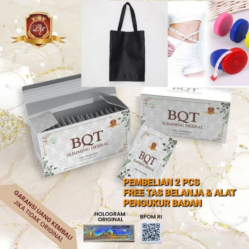 100% ORI..BQT Slimming Herbal Garansi Original ( 2 BOX kecil total 50 ktc ) FREE GIFT