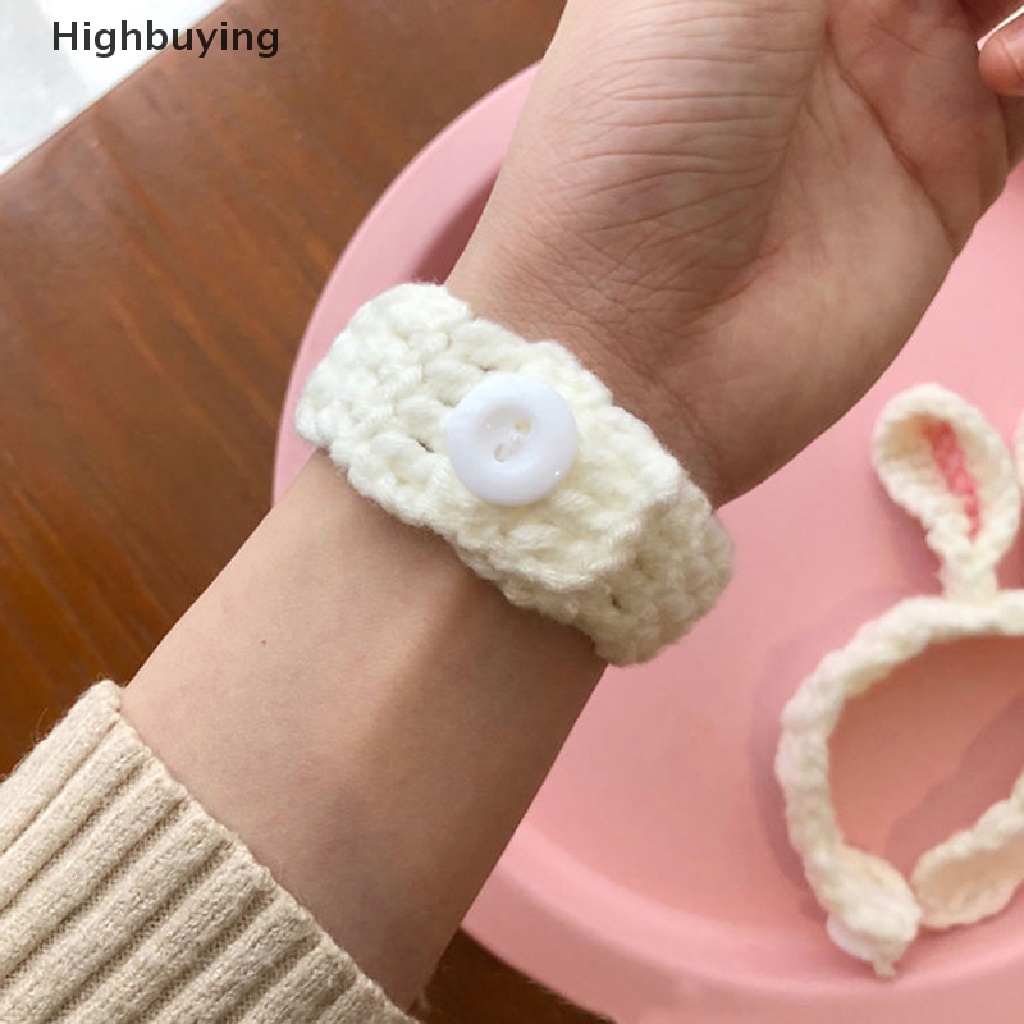 Hbid Lucu Wol Buatan Tangan Hewan Gelang Knitg Crochet Telinga Kelinci Wortel Katak Gelang Fashion Perhiasan Untuk Siswa Menenun Tangan Tali Glory