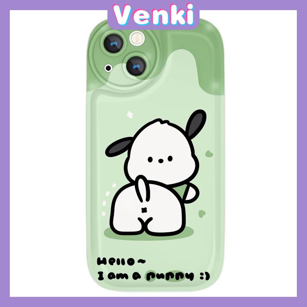 Case For iPhone 11 Soft TPU Air Cushion Case Glossy Cute Cartoon Puppy Airbag Shockproof Camera Protection Compatible for iPhone 14 13 12 11 Pro Max 7 8 Plus