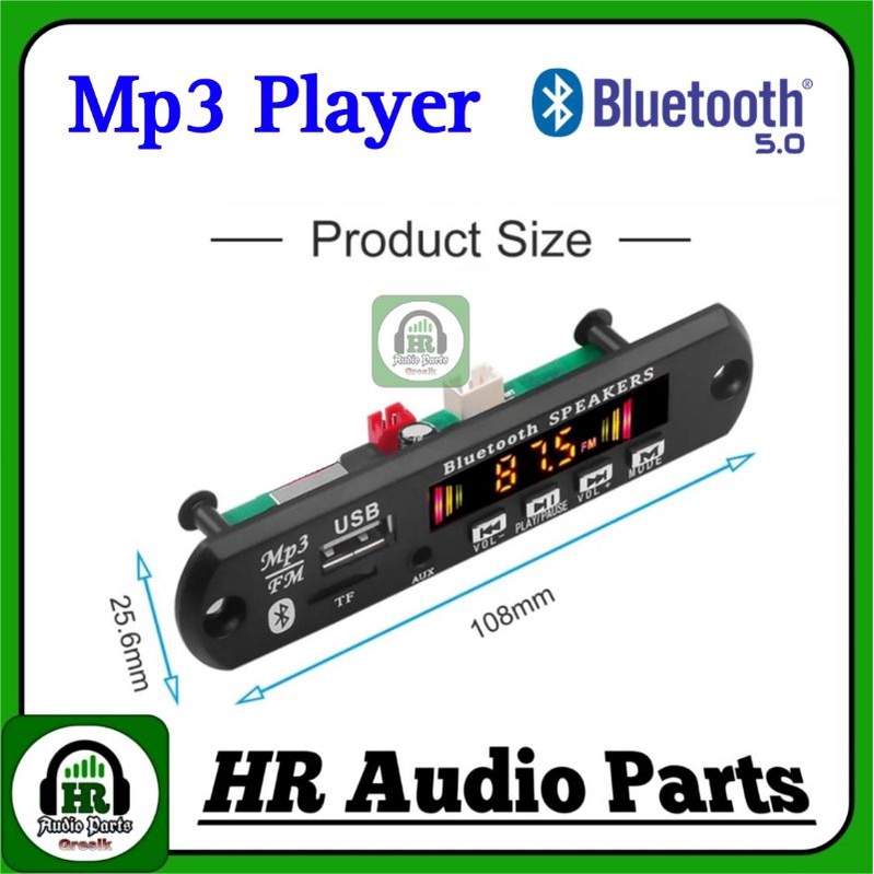 Kit Modul MP3 Bluetooth 5.0 Version Decoder Board DC 5V -12V USB TF Radio FM Wireless Audio Receiver