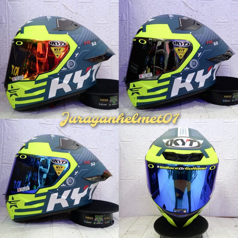 HELM KYT TT COURSE MOTIF FUSELAGE MATT YELLOW PAKET GANTENG|HELM KYT TTC MOTIF TERBARU PAKET GANTENG