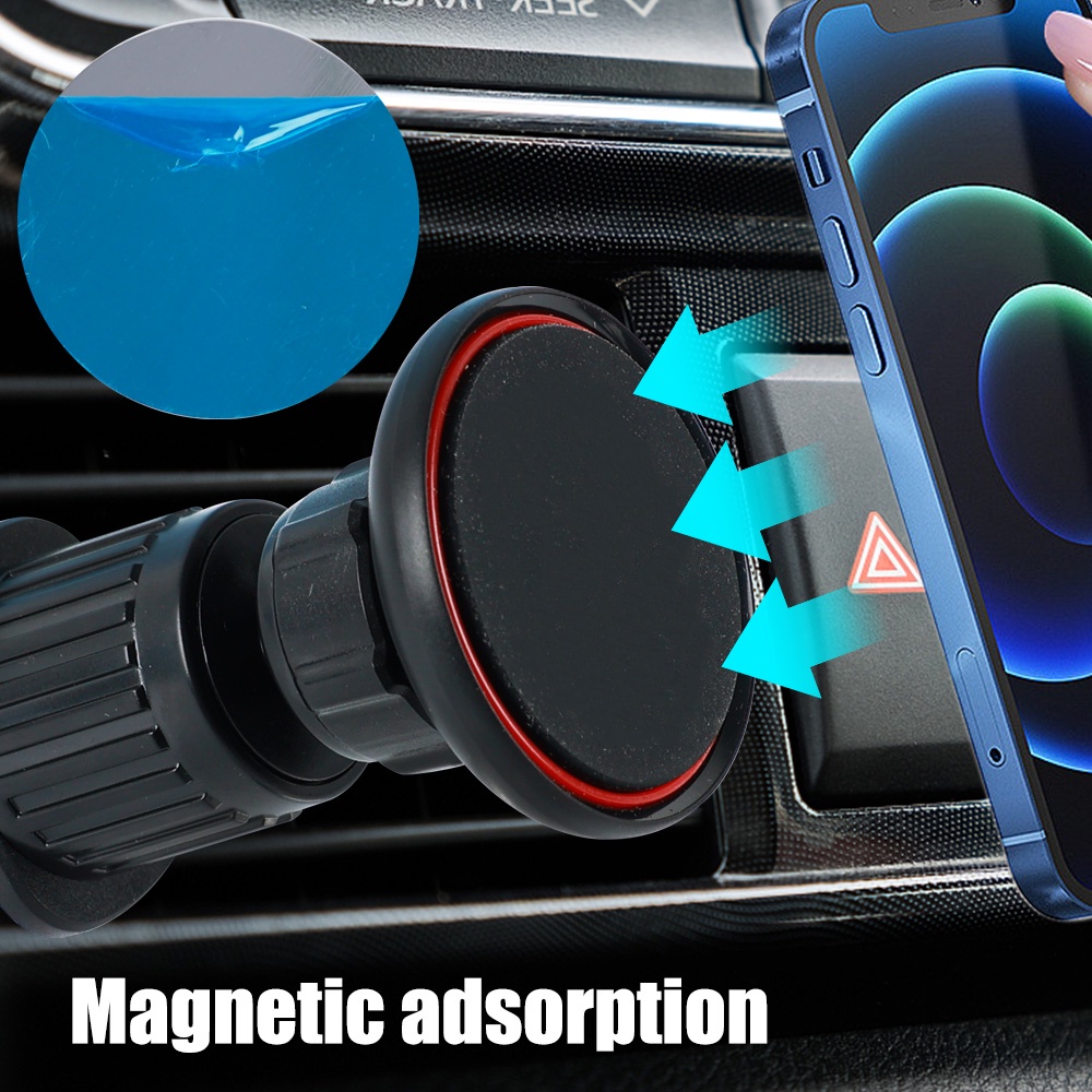 360 ° Rotatable Aksesoris Mobil Magnet Mobil Handphone Holder Multifungsi Ventilasi Udara Outlet Phone Stand GPS Stand Car Phone Bracket Universal