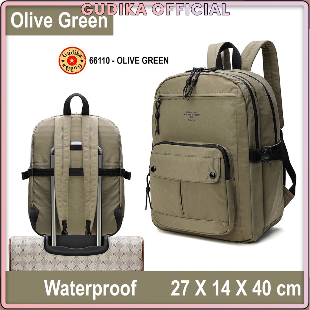 GUDIKA 66110 | Backpack Waterproof Wanita Tas Ransel Laptop Anti Air Import Original | Ransel Cewek | Ransel Perempuan | Tas Wanita