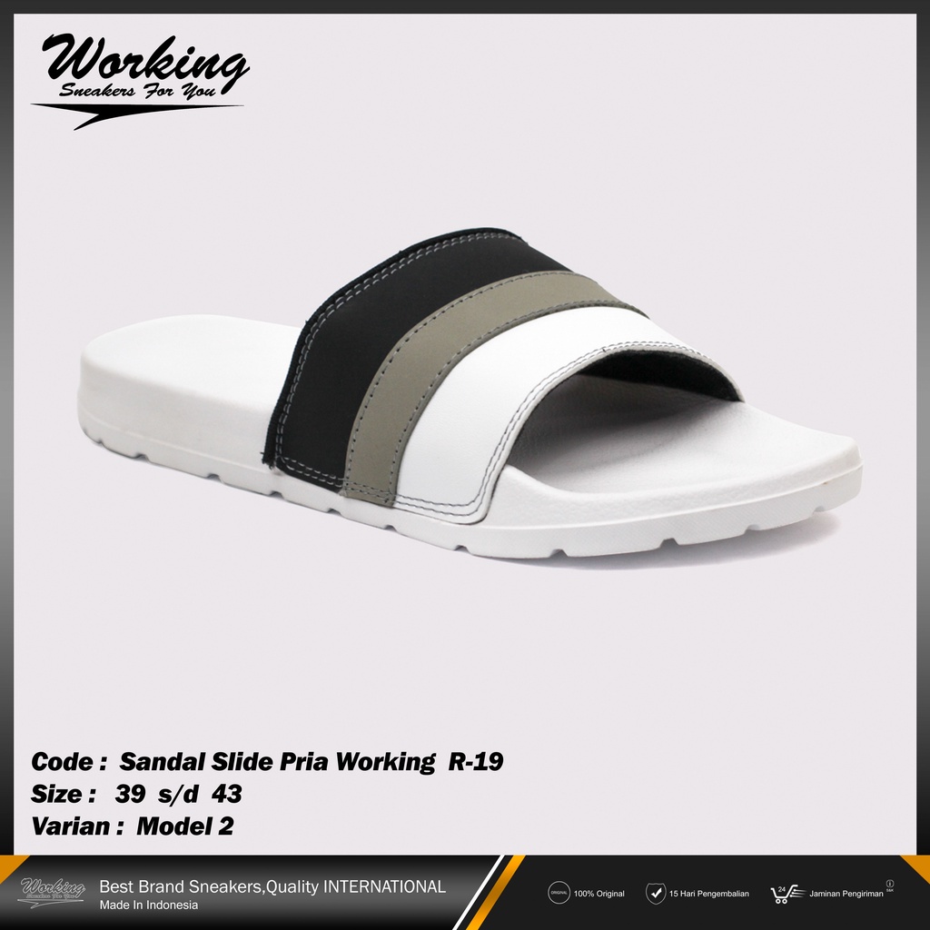 Sandal Slide Pria Working R-19 Anti Air