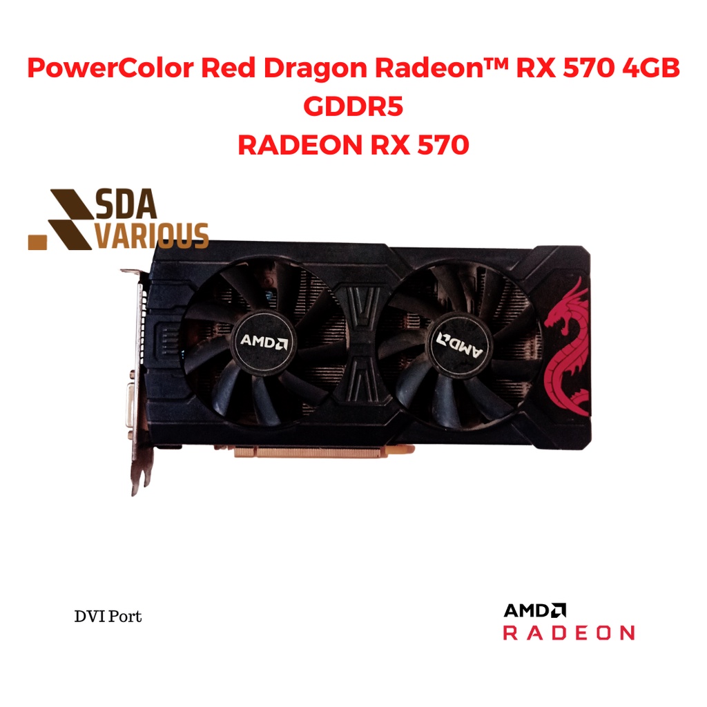 VGA PowerColor Red Dragon Radeon™ RX 570 4GB GDDR5 RADEON RX 570