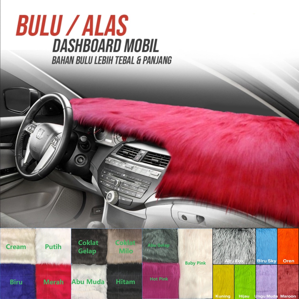 Alas Bulu Dashboard Bahan Premium Import Korea Kualitas Super