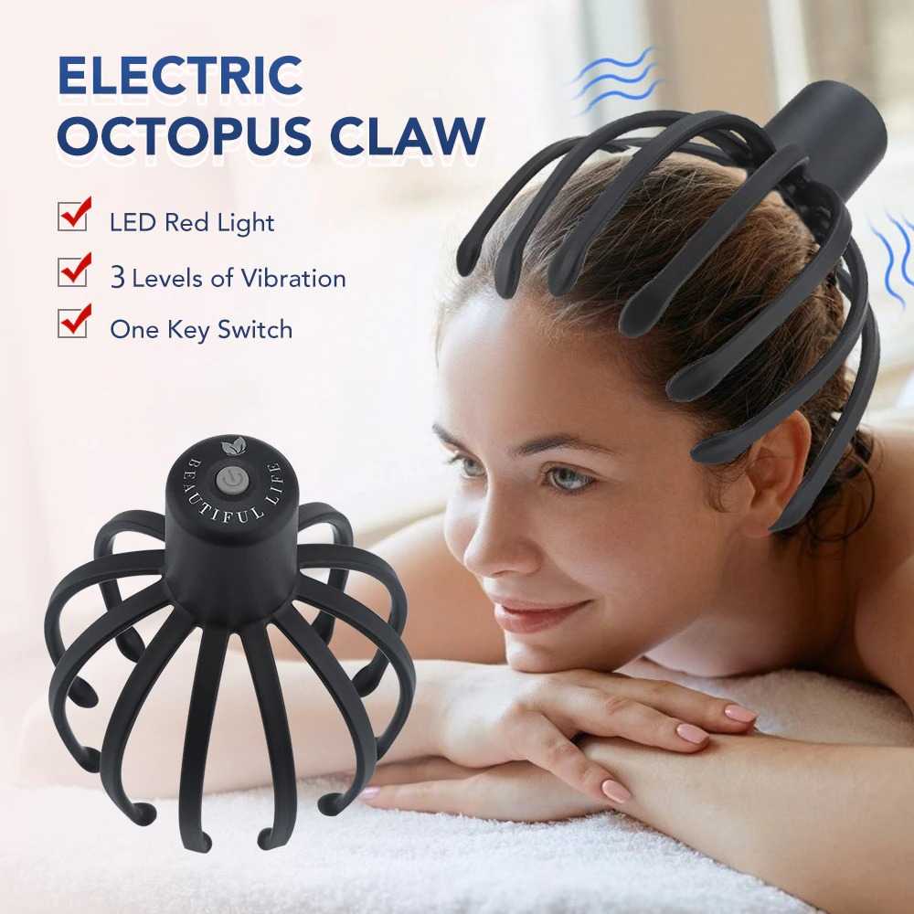 PASTSKY Alat Pijat Kepala Elektrik Octopus Claw Scalp Massager 3 Gears - 1806 ( Mughnii )