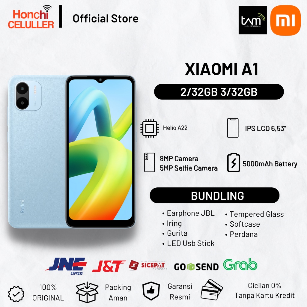 XIAOMI REDMI A1 3/32 GB 2/32 GB GARANSI RESMI XIAOMI INDONESIA TAM