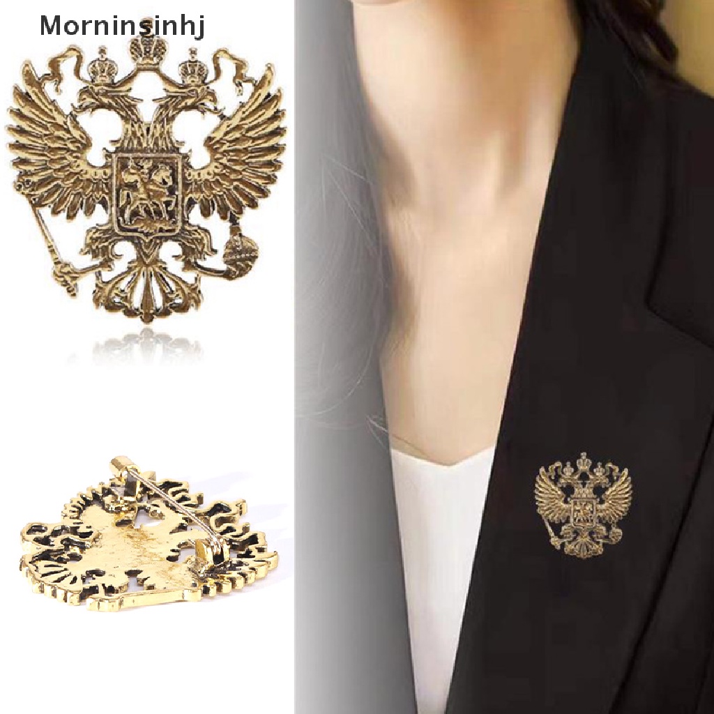 Mornin Vintage Eagle Bros Hewan Lapel Pin Perhiasan Untuk Wanita Pria Aksesoris Pakaian id