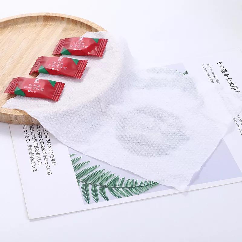 HANDUK MINI TERKOMPRESI / HANDUK MUKA PORTABLE / HANDUK TRAVELING SEKALI PAKAI TOWELS MICROFIBRE 24*30