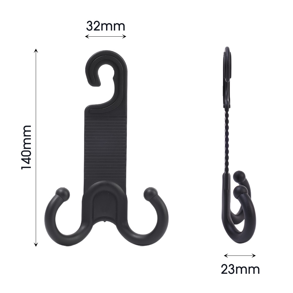 1pasang Aksesoris Interior Mobil Tas Tangan Minuman Kait Kursi Belakang Gantungan Tersembunyi Multi-Fungsi Double-Hook Hanger Hook Universal Car Seat Headrest Storage Hooks