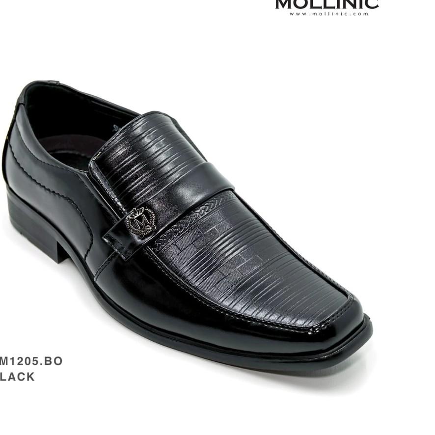 ℮ MOLLINIC SM.1205 Sepatu Pantofel Pria Men Formal Shoes BLACK ℮