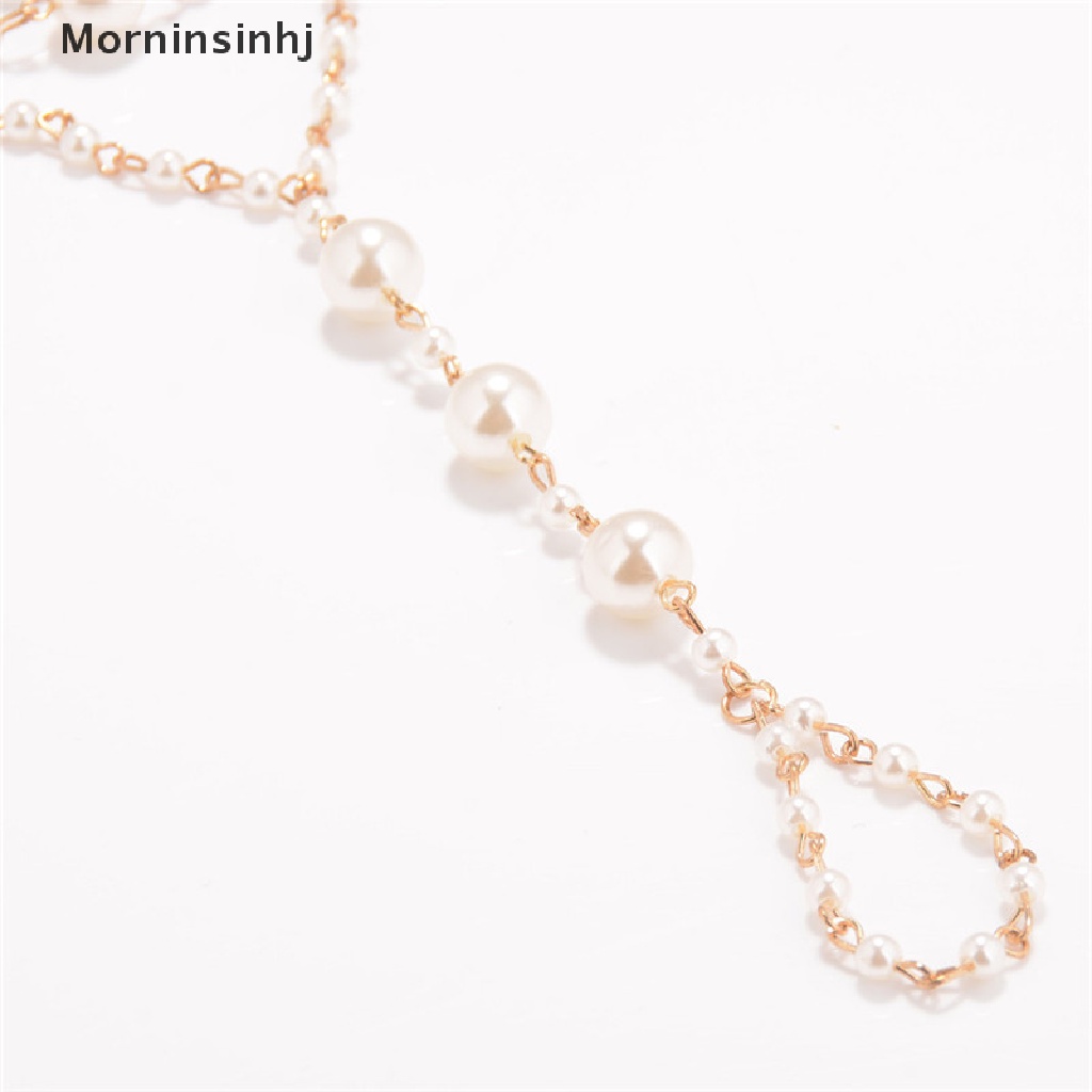 Mornin Pearl Barefoot Sandal Anklet Kaki Rantai Toe Ring Pantai Anklet Gelang Wanita id