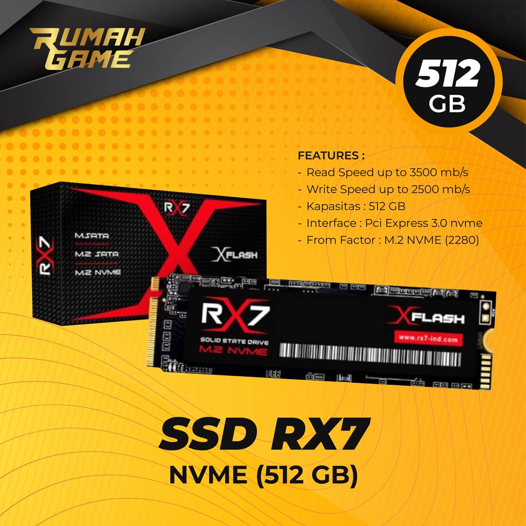 SSD RX7 M2 NVME / M.2 NVME/ M2NVME 512GB RX7